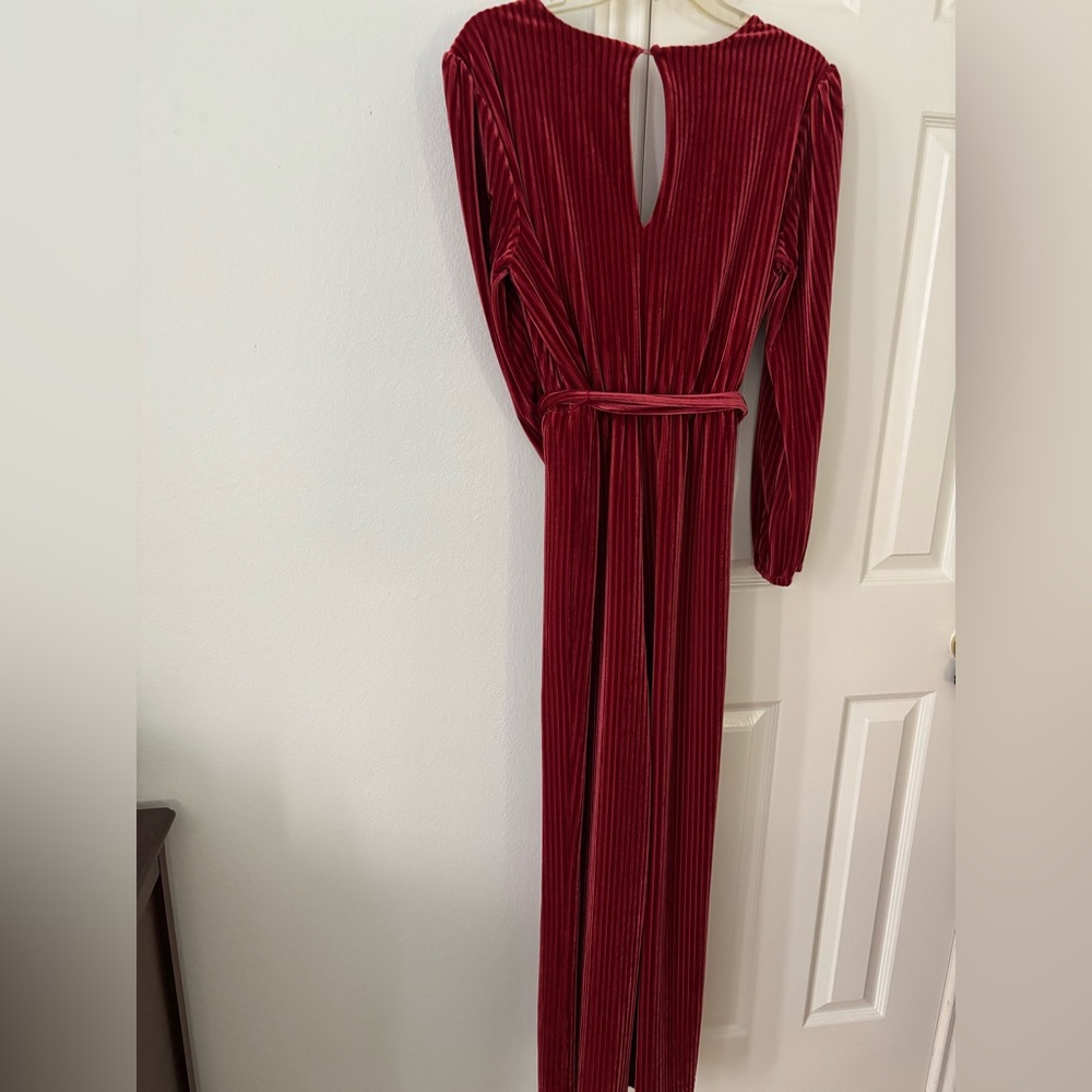 Anthro Velvet Jumpsuit - Picture 5 of 7